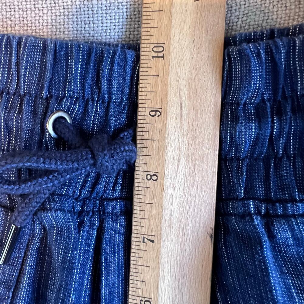 ATHLETA the Cabo Linen Textured Wide Leg Pant in Blue 100% Linen Women's Size 0 - Picture 14 of 15